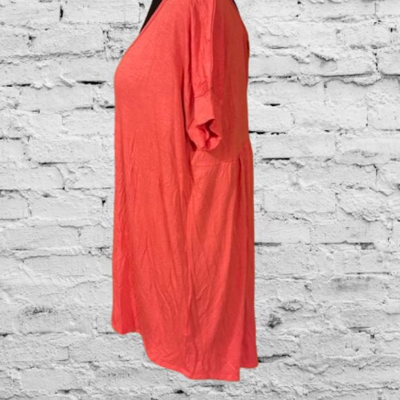 Coral Criss Cross Back Tunic Top  4050  NWT Boutique - Picture 6 of 10